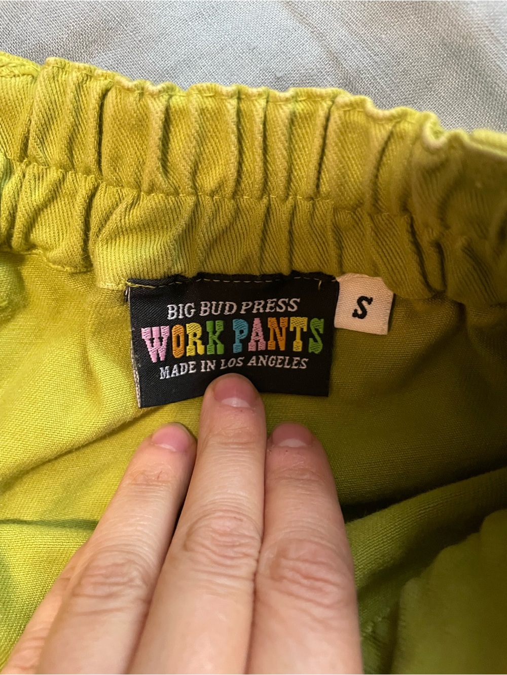 Big Bud Press Work Shorts in Lime Green Size Small - Picture 5 of 5